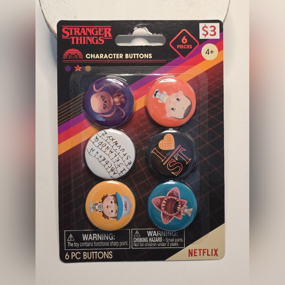 Netflix Stranger Things 6-Pack Character Pinback Buttons [ Read Details ]